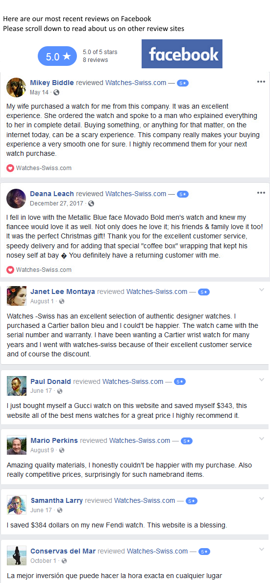 Watches-Swiss.com Facebook reviews